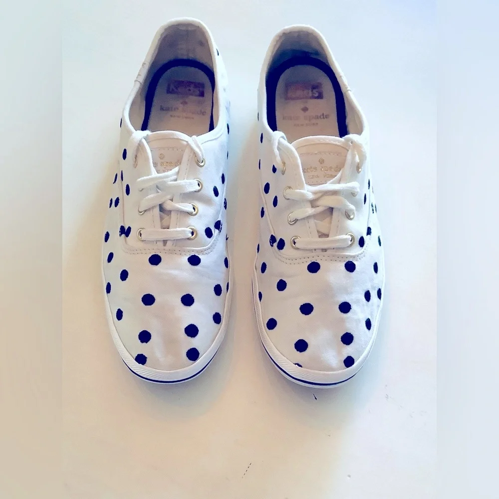Kate Spade for Keds Black and White Polka Dot Sneakers Size 8